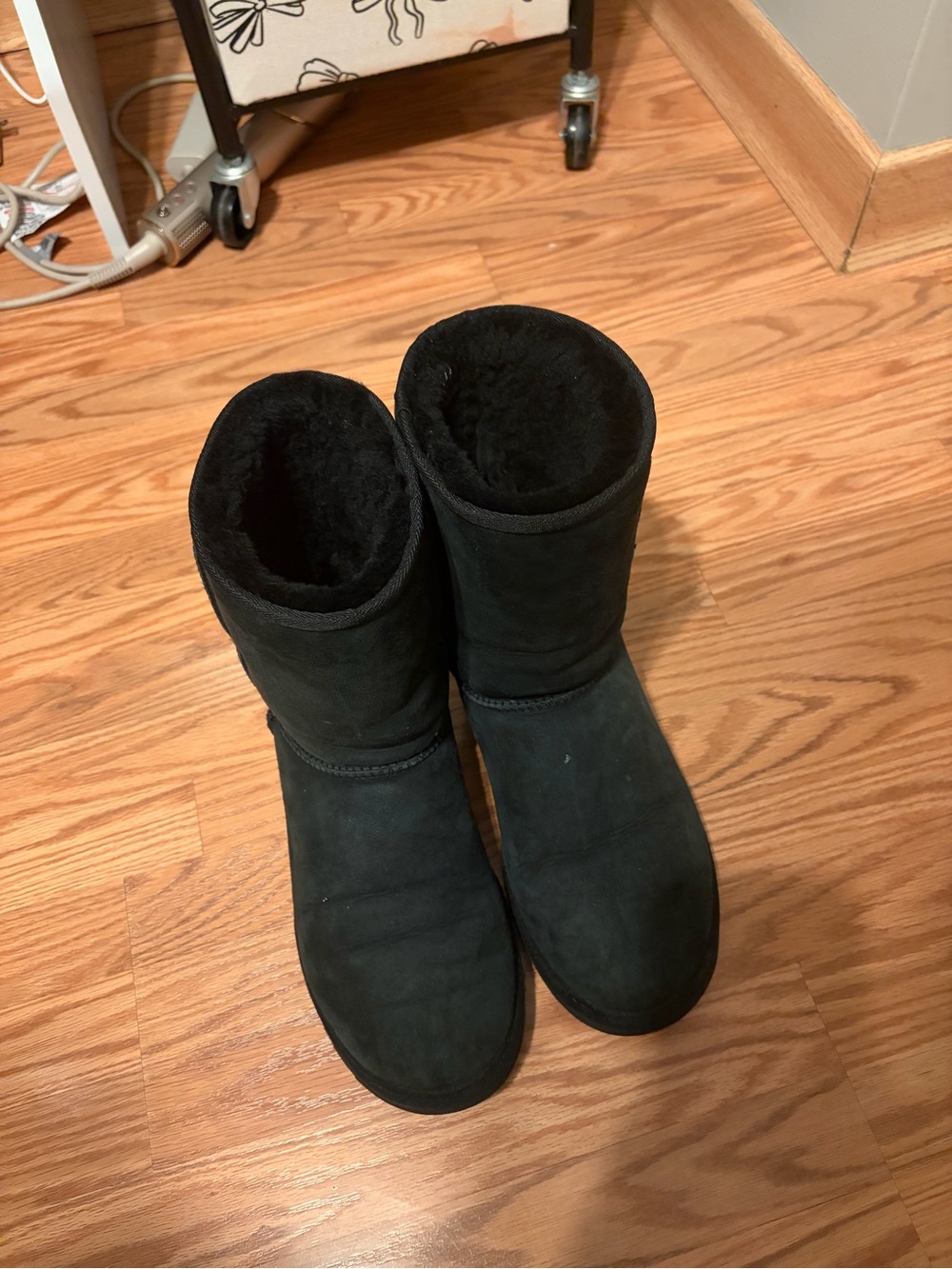 UGG Black Classic Short Suede Shearling Boots